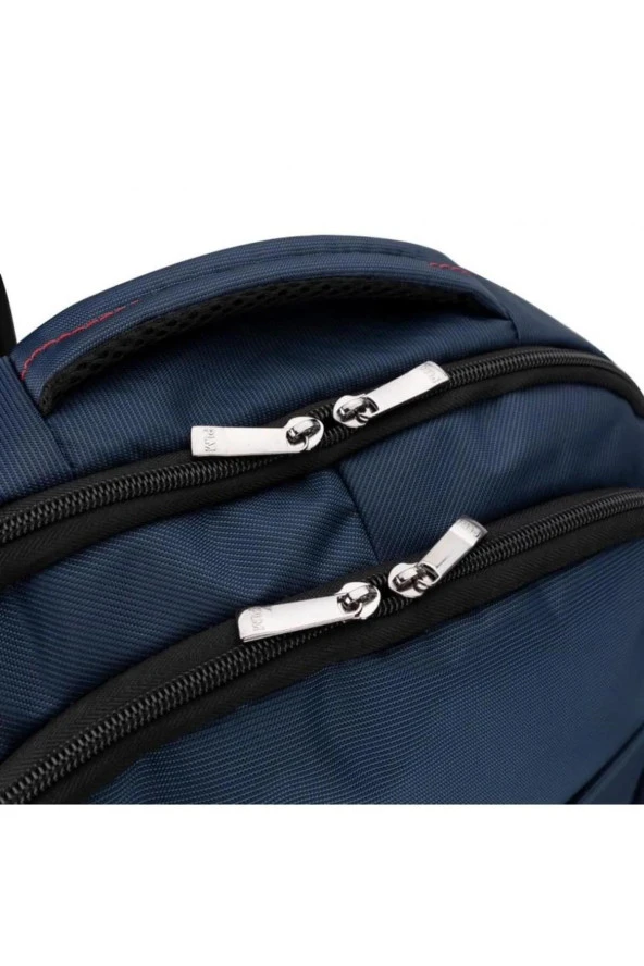 PLM Lucca Usb 17" Lacivert Notebook Sırt Çantası Laptop Sırt Çantası - Resim 4