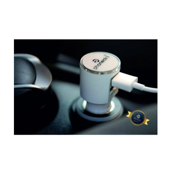 Phoneaks 3.4A Hızlı Araç Şarj Cihazı Beyaz Başlık - 3