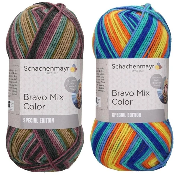 Schachenmayr Bravo Mix Color El Örgü İpi 200 gr