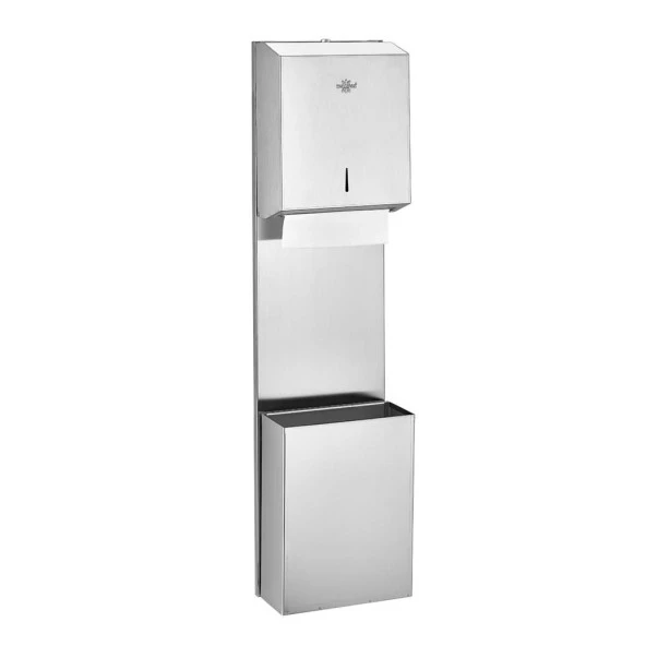 Rulopak Z Katlama Kağıt Havlu Dispenseri 400Lü + Paslanmaz Çöp Kovası 9 L Kombi Set