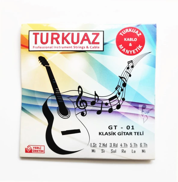Turkuaz GT-01 Klasik Gitar Teli Set - Dupont Takım