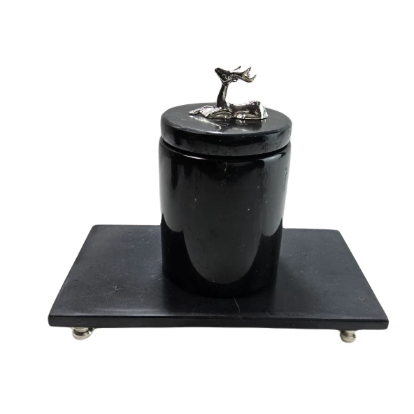 Akronistone Siyah İnci 2li Mermer Banyo Seti Model 1520