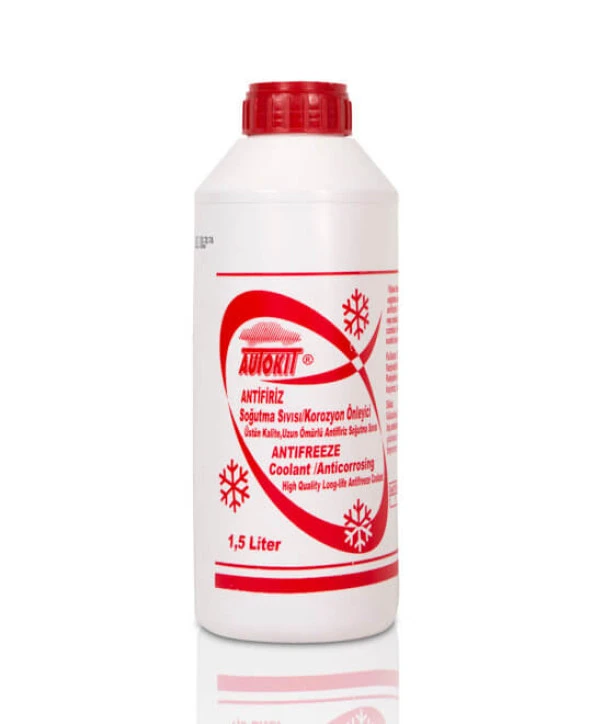 Autokit Organik Kırmızı Radyatör Antifriz -56 Derece 1,5 Litre