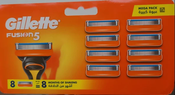 Gillette Fusion5 Yedek Erkek Tıraş Bıçağı 8'li 7702018609864 - Resim 3