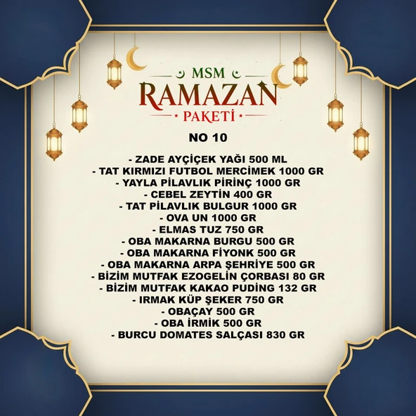 MSM Ramazan Erzak Kumanya Paketi Kolisi 16 Parça No 10 - Resim 2