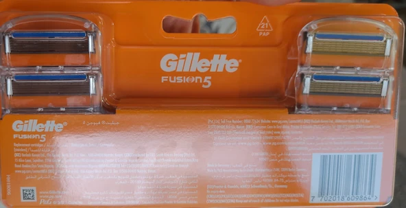 Gillette Fusion5 Yedek Erkek Tıraş Bıçağı 8'li 7702018609864 - Resim 2