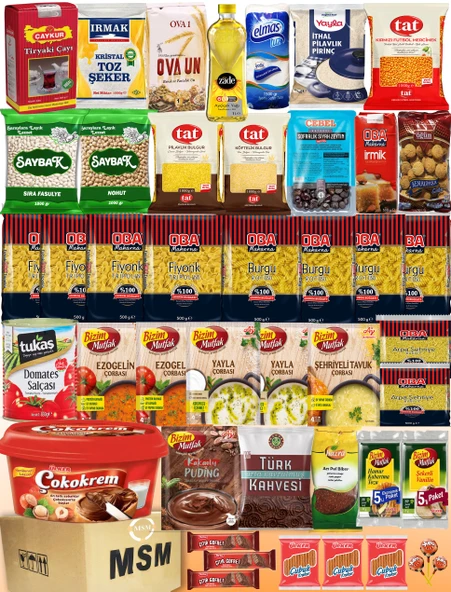 MSM Ramazan Paketi Erzak Paketi Mega Paket 45 Parça Çocuklar İçin Çikolata Setli Toplam 19kg No :14 ürün görseli 1