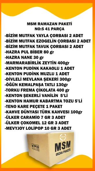 MSM Lux Ramazan Paketi (KOLİSİ) 41 Parça Çocuklar İçin Çikolata Setli No5 - 3
