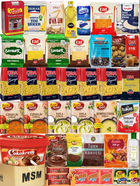 Ramazan Paketi Lux Erzak Kolisi 43 Parça Çocuklar İçin Çikolata Setli Kolonya Ve Şekerli Pak. No:6 ürün görseli 1