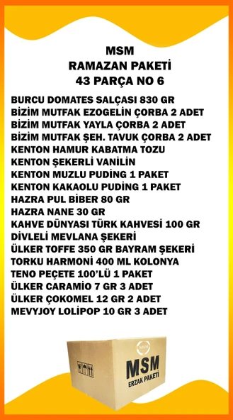 Ramazan Paketi Lux Erzak Kolisi 43 Parça Çocuklar İçin Çikolata Setli Kolonya Ve Şekerli Pak. No:6 - 3