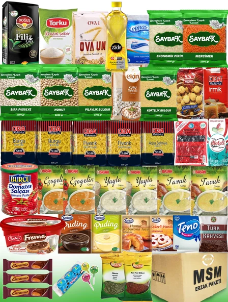 Ramazan Paketi Erzak Kolisi Mega Paket 41 Parça Çocuklar İçin Çikolata Setli No :19