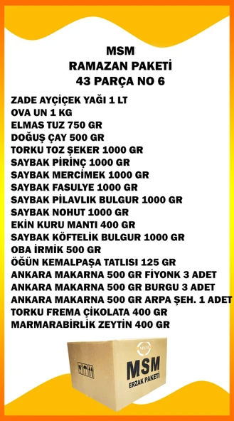Ramazan Paketi Lux Erzak Kolisi 43 Parça Çocuklar İçin Çikolata Setli Kolonya Ve Şekerli Pak. No:6 - 4