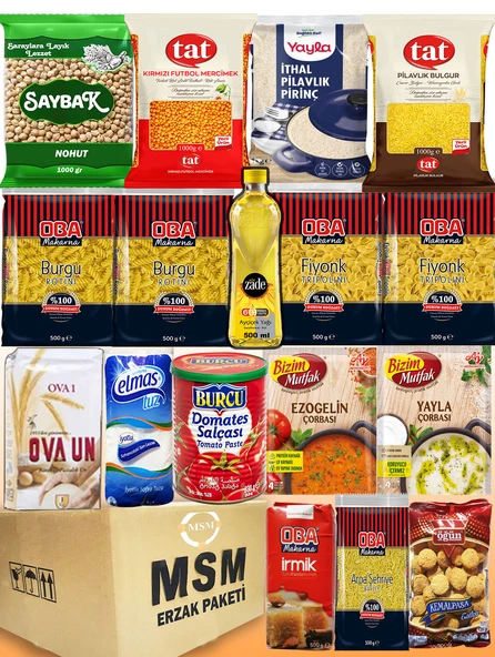 MSM Ramazan Kolisi Erzak Paketi Bakliyat Seti 17  Parça No 35 ürün görseli 1