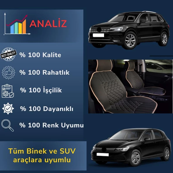 Space Oto Koltuk minderi, Tüm araçlara uyumlu 2'li set özel tasarım minder - Resim 11