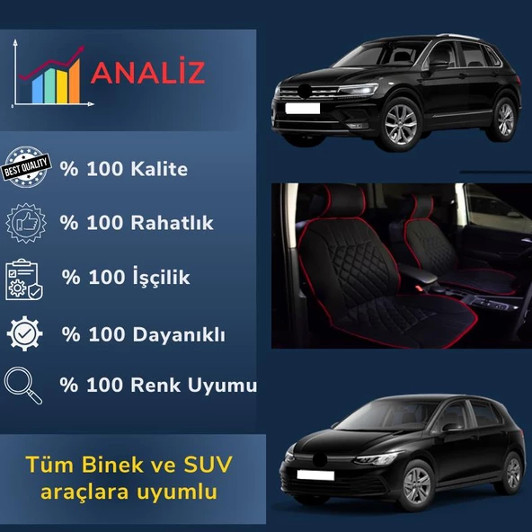Space Oto Koltuk minderi, Tüm araçlara uyumlu 2'li set özel tasarım minder - Resim 7