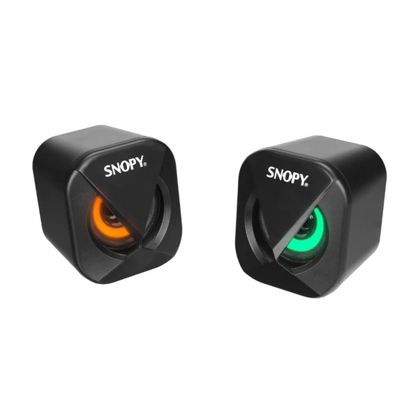 SNOPY SN-83U 2.0 MİNİ LED IŞIKLI 2WX2CH SİYAH USB GAMİNG SPEAKER HOPARLÖR