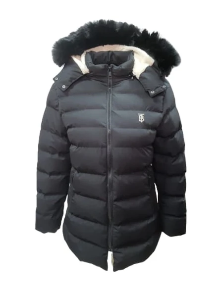 Burberry B01481 Çocuk Kız Şişme Dolum Kapüşonlu Kaban - 3