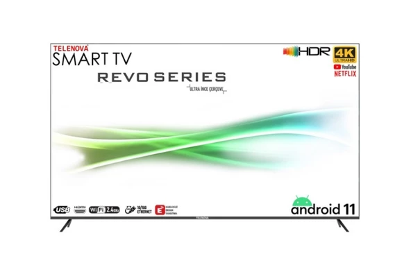 Telenova Revo 65" 165 Ekran Frameless 4K Ultra HD Android Smart LED TV