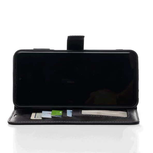 Samsung Galaxy A35 Hakiki Deri Cüzdanlı Kapaklı Kaliteli Lüks Cüzdan Kılıf - 3