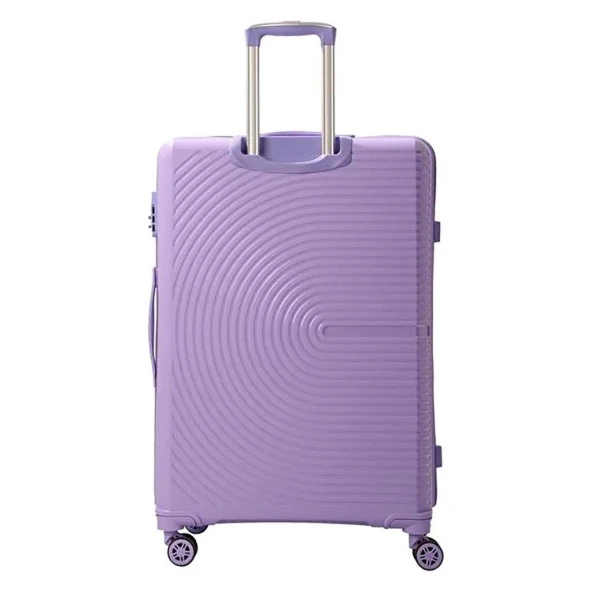MÇS 3lü Set Kırılmaz Silikon Seyahat Valizi Bavulu V374 Lila - Resim 4