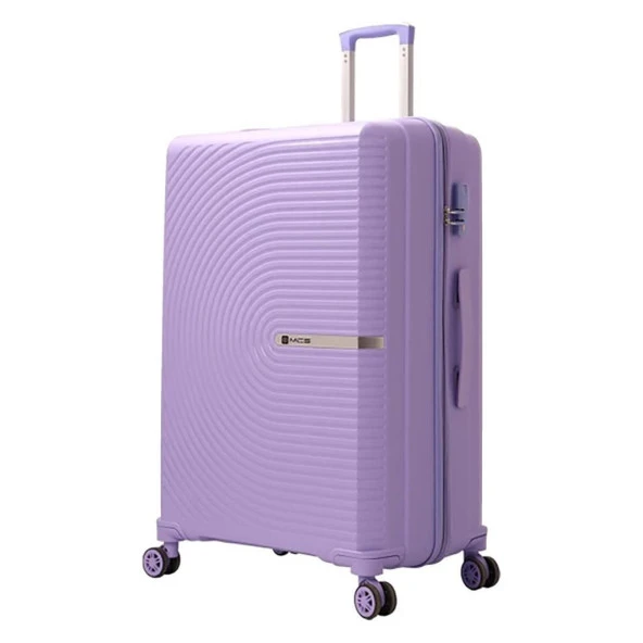 MÇS 3lü Set Kırılmaz Silikon Seyahat Valizi Bavulu V374 Lila - Resim 5