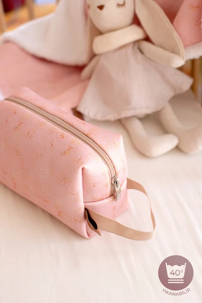 Kirli Temiz Islak Organizer Solid P.pembe Bebek Çocuk Kıyafet Çamaşır Anne Makyaj Alezli Çanta - 2