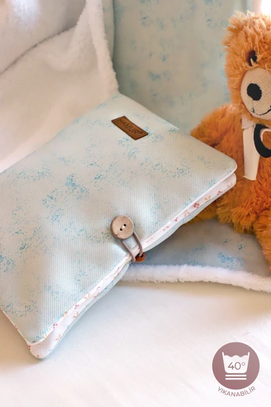 Anne Bebek Bakım Çantası Yenidoğan Alt Açma Değiştirme Düzenleyici Çantası Organizer Solid Ç.Yeşili - Resim 7