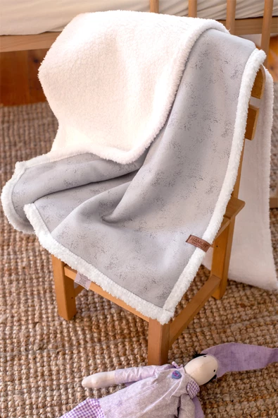 Fluffy Bebek BATTANiYE 80x100 cm Solid Gri - 2