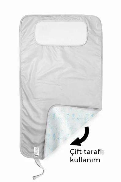 Anne Bebek Bakım Örtüsü Yenidoğan Alt Açma Değiştirme SolidYesil Organizer Pedi Minderi Çift Taraflı - Resim 4