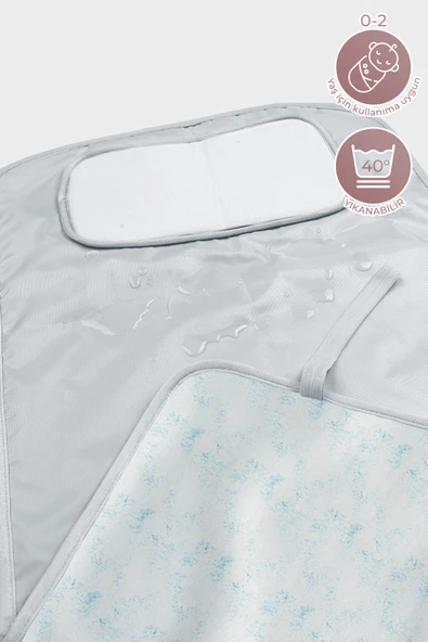 Anne Bebek Bakım Örtüsü Yenidoğan Alt Açma Değiştirme SolidYesil Organizer Pedi Minderi Çift Taraflı - Resim 3