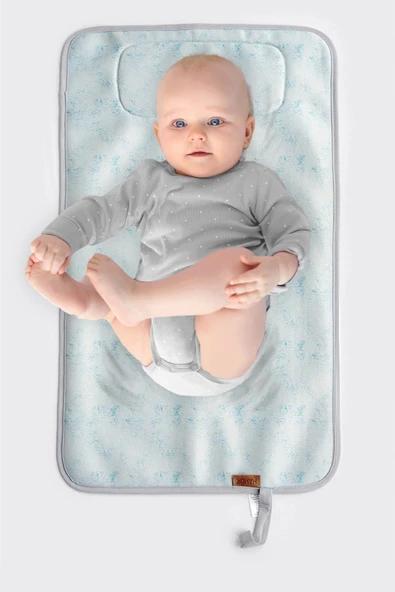 Anne Bebek Bakım Örtüsü Yenidoğan Alt Açma Değiştirme SolidYesil Organizer Pedi Minderi Çift Taraflı - Resim 2