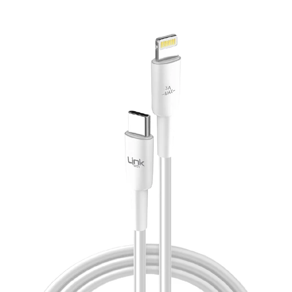 LinkTech K608 Type-C to iPh Lightning 30W 2mt Şarj Kablosu Beyaz