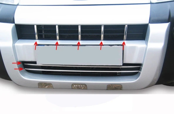 Citroen Nemo Ön için Tampon Çıtası 7 Parça Krom 2008 Ve Sonrası