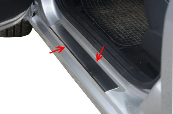 Dacia Sandero 1 için Kapı Eşiği 4 Parça Krom 2007-2012 - Resim 2