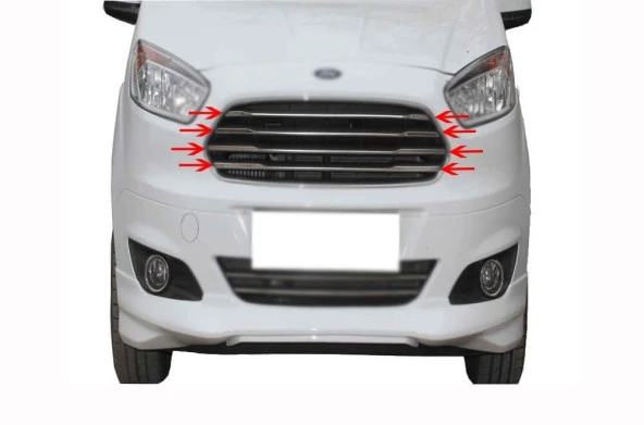Ford Courier Ön için Panjur 4 Parça Krom 2014-2017 - 2