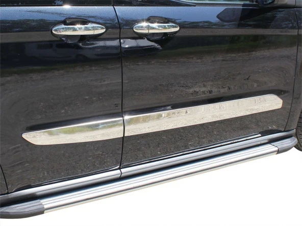 Ford Courier Yan için Kapı Çıtası 4 Parça Krom 2014 Ve Sonrası - Resim 2