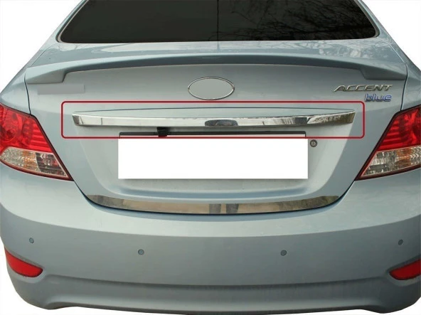 Hyundai Accent Blue için Rb Bagaj Çıtası Krom 2011 Ve Sonrası