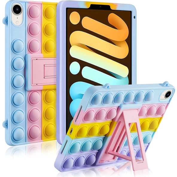 Apple iPad 8. Nesil 10.2" Kılıf Cute Dolls Standlı Eğlenceli 3D Karekterli Çocuk Kılıfı A2270 A2428 A2429 A2430 - 12