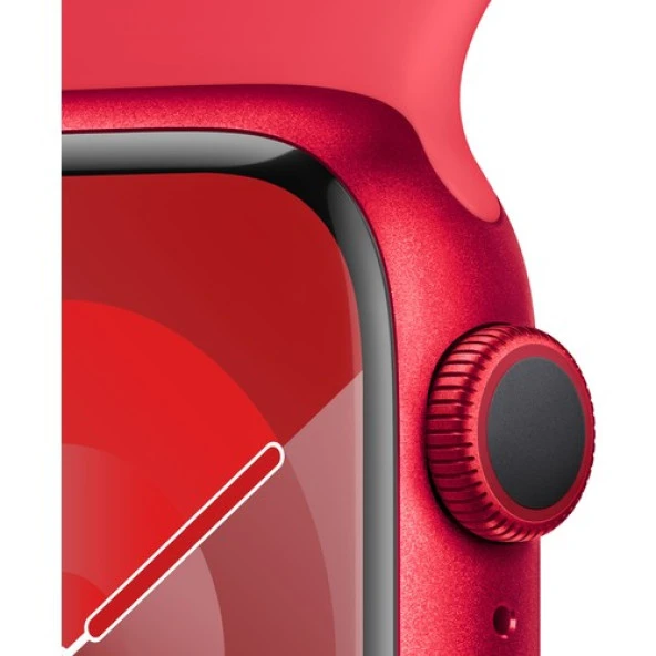 Apple Watch Seri 9 Gps 41MM (Product)Red Alüminyum Kasa Spor Kordon - M/l MRXH3TU/A - 3