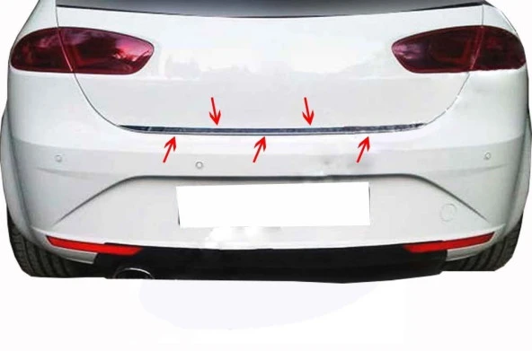Seat Leon 2 için Facelift Bagaj Alt Çıtası Krom 2006-2012