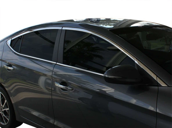 Hyundai Elantra 6 için Cam Çerçevesi 14 Parça Krom 2016 Ve Sonrası