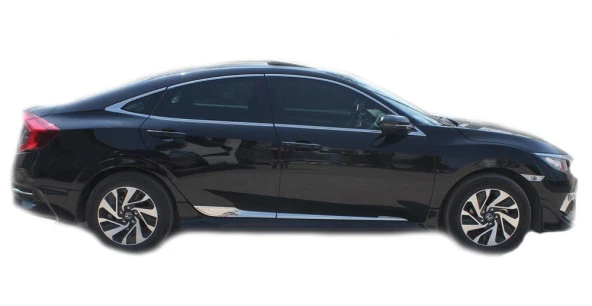 Honda Civic 10 için Cam Çıtası 8 Parça Krom 2016 Ve Sonrası - 3