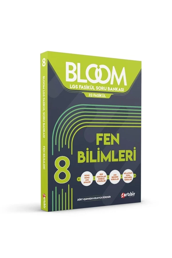 Artıbir Yayınları 8. Sınıf Fen Bilimleri Bloom Lgs 32 Fasikül Soru Bankası Lgs Benzeri Sorular ürün görseli
