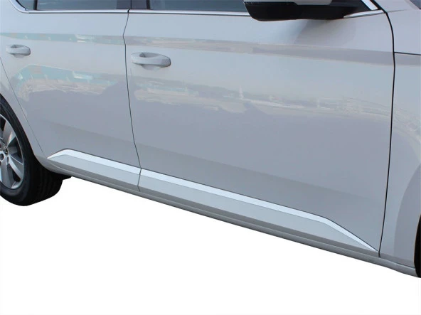 Skoda Super B8 için Yan Kapı Çıtası 4 Parça. Krom 2015 Ve Sonrası - Resim 2