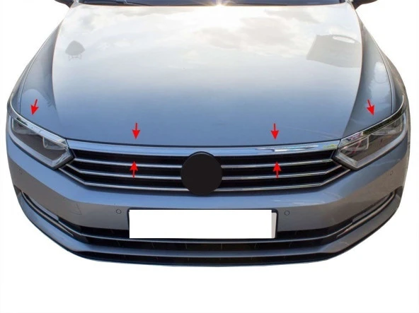 Volkswagen Passat 45420 için Far Üst Çıtası 3 Parça Krom 2019 Ve Sonrası - 2