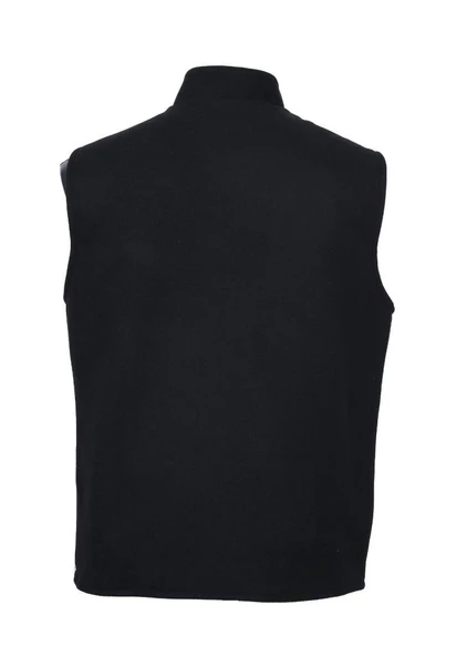 Kaşe Kumaş Fermuarlı Erkek Yelek Siyah Renk - 11