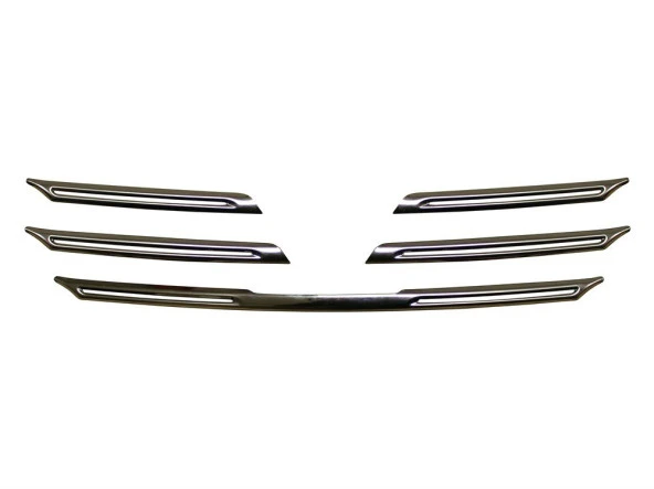 Renault Megane 4 için Sedan Ön Panjur 5 Parça Krom 2017 Ve Sonrası - Resim 3