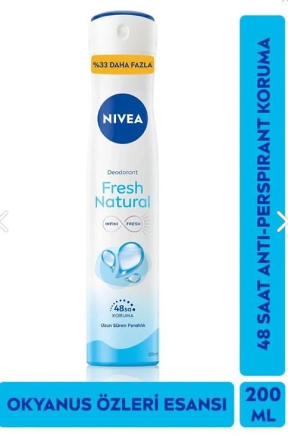 Nivea Kadın Fresh Natural Sprey Deodorant 200ml