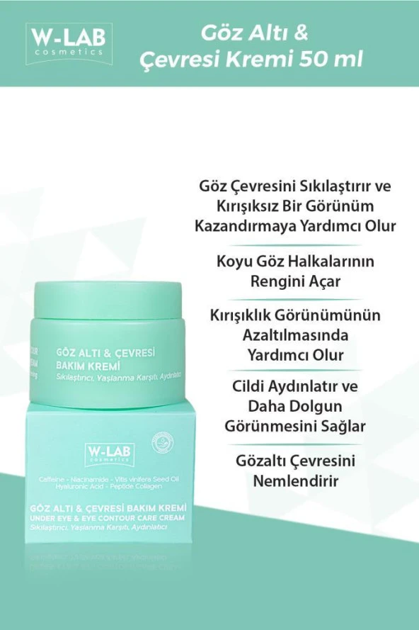 W Lab Göz Altı ve Çevresi Bakım Kremi 50 ML