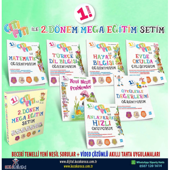 1. Sınıf Çıtı Pıtı ile 2. Dönem Mega Eğitim Setim - 2